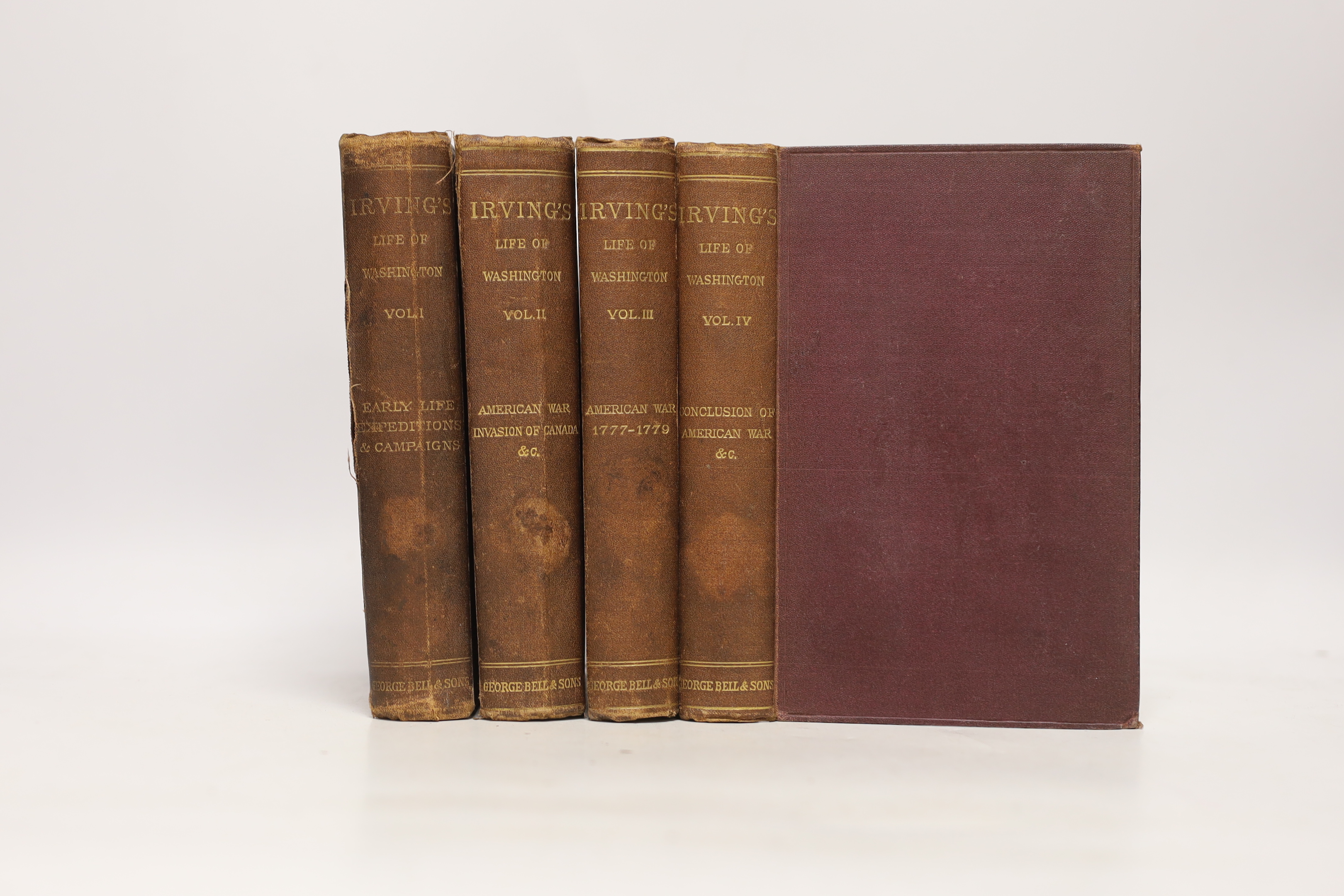 Washington Irving's Life of Washington, 4 volumes, George Bell 1882